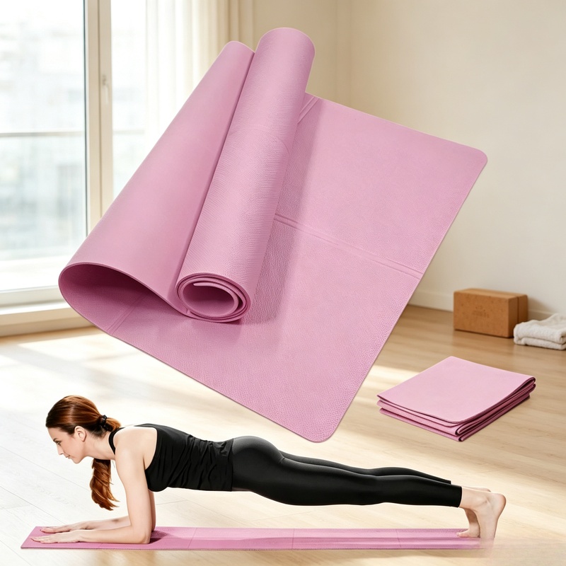 Pilates Yoga Mat Thickness - 4mm Thick Non-Slip Yoga Exercise Mat,