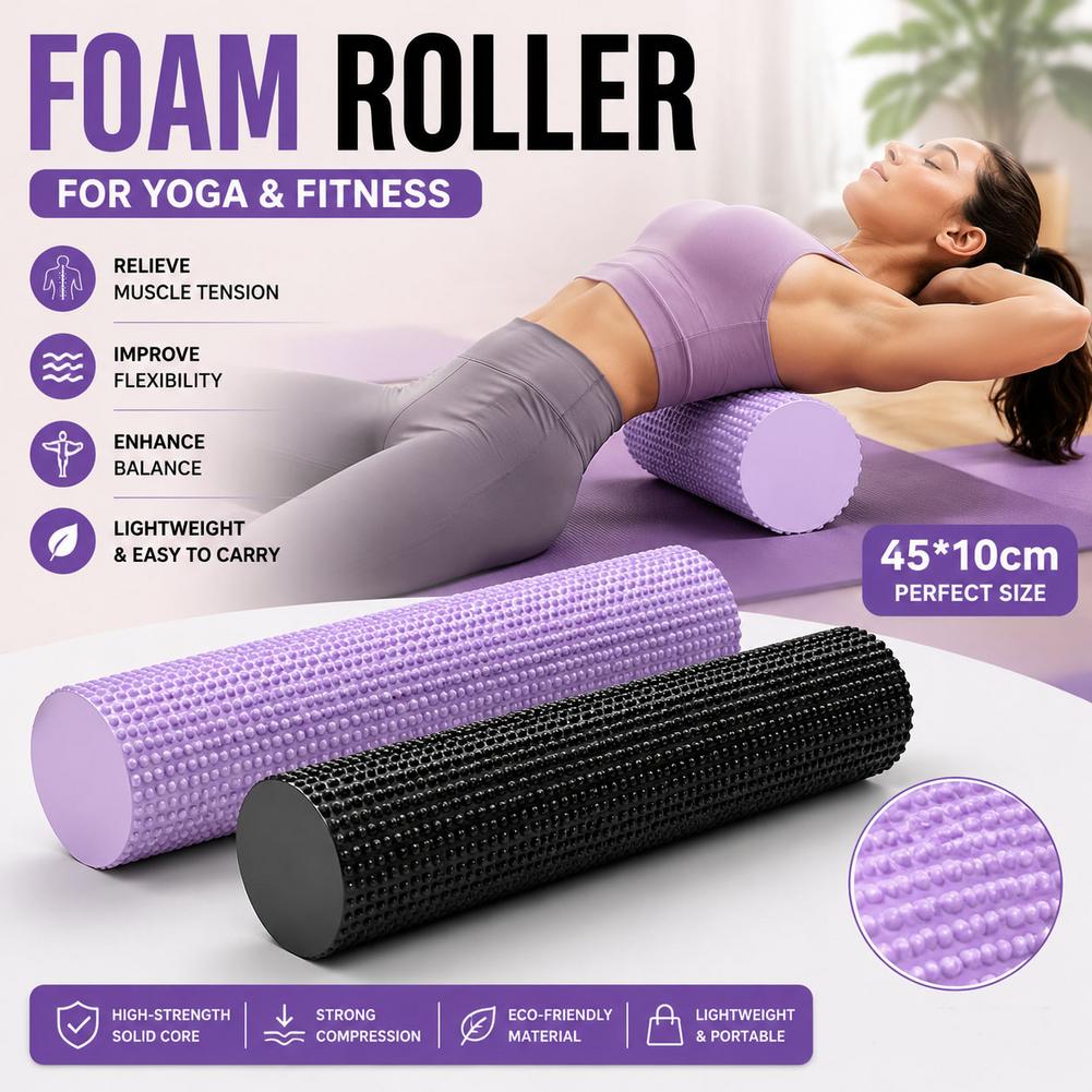 Pilates Yoga Wheel - EVA Foam Roller Body Exercises Roller