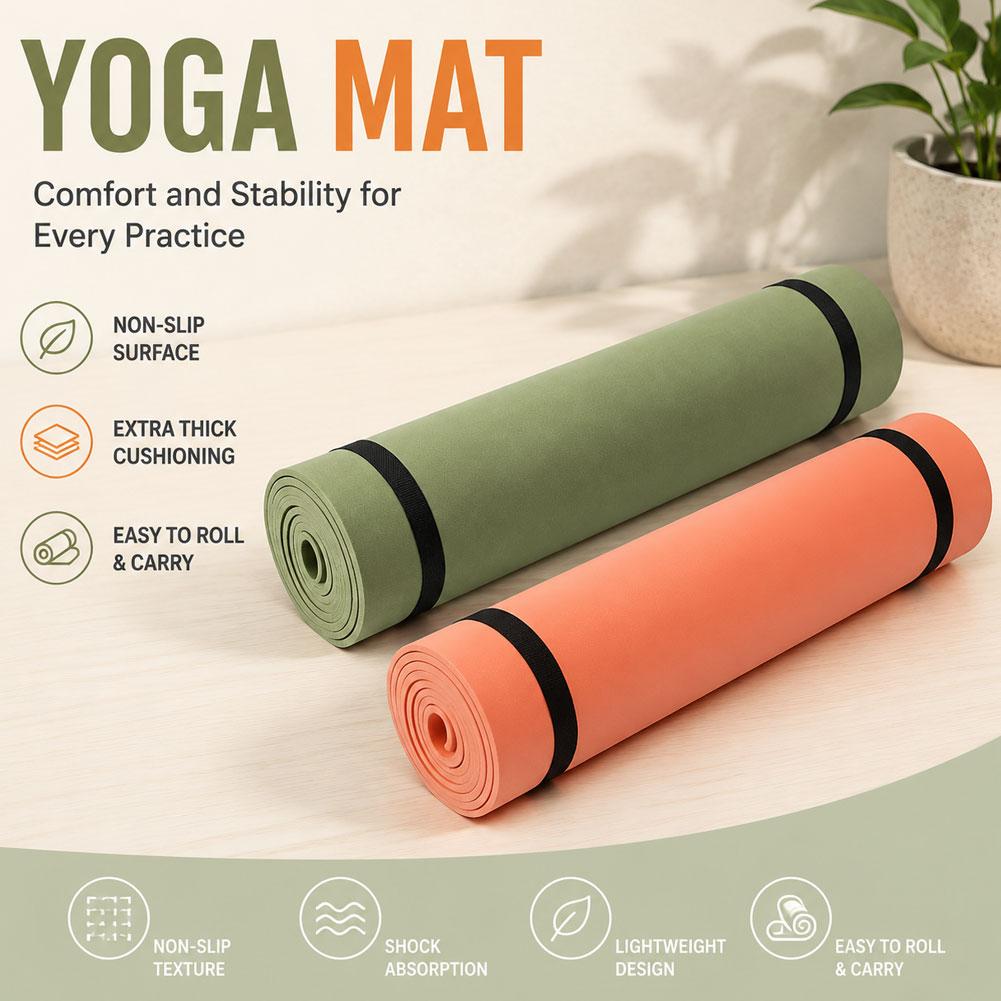 1/2Pcs Thick Yoga Mat Anti-ski - đánh giá và giá Pilates Yoga Mat Thickness