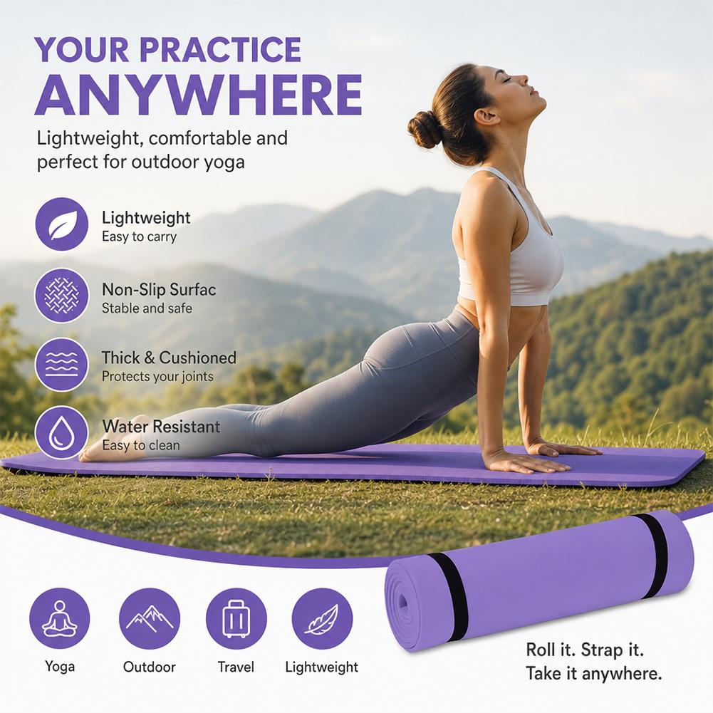 1/2Pcs Thick Yoga Mat Anti-ski - đánh giá và giá Pilates Yoga Mat Thickness